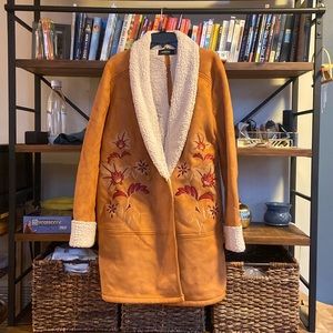 MINKPINK Faux Sherpa Suede Coat